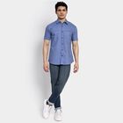 Men's 100% Cotton Casual Shirt , Mid Blue, small image number null